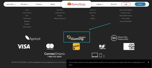 Royal Vegas Licensing